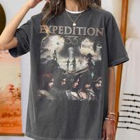 Clair Obscur Expedition 33 Shirt, Vintage Dark Aesthetic Graphic Tee, Comfort Colors Unisex Fan T-Shirt, RPG Game Gift 3XL