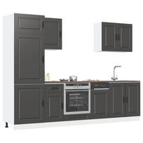 Kitchen Cabinet Set, Squid, 7-Piece, Black