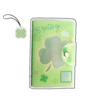 Girl Glitter Four-Leaf Clover Binder Pudding Pocket Loose-Leaf Notebook  Agenda Planner Style 1
