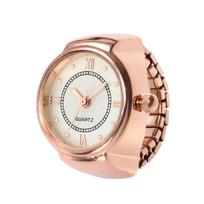 Vintage Quartz Watch Rings Mini Adjustable Finger Ring Fashion Elastic Strap Ring  Jewelry D