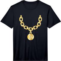 Bling Bling Bitcoin Gold Chain Funny Cryptocurrency Performance  Unisex T-Shirt S