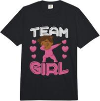 Cute Team Girl Gender Reveal Dabbing Black Baby It's A Girl Comfort Colors Adult Heavyweight  Unisex T-Shirt S