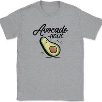 Avocado Holic T-Shirt Funny Vegetarian Vegetable Palta Humor Joke Tee S