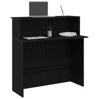 Juodas priėmimo stalas 100x50x103,5 cm Klijuota mediena