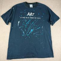 Vintage Sock & Roll Art Dirty Job Tee Mens XL Black 1998 USA Paint Splatter Unisex T-Shirt XXXL