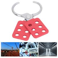 6PCS Lock Out Tag Out Hasp Sparkproof 38mm Jaw Inner Diameter 6 Hole Interlock Lockout Tagout Safety Hasp Aluminum alloy+PA