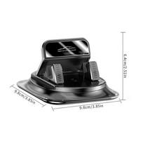 360° Rotatable Car Phone Holder for Dashboard, Universal Mount Fit Any Thickness Phone Case, Adjustable Navigation Bracket for IPhone Samsung GPS