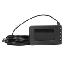 Industrial Endoscope 1080P 178 Degree View 8mm Lens IP67 Pipe Inspection Camera with 4.3 Inch IPS Screen LED Light Color: Black