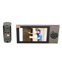 Video Intercom Doorbell System 4 Wired 7in Smart Door Phone HD Night Viewing IP65 Detection Alarm ABS+high hardness acrylic panel