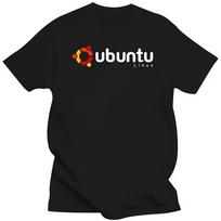 Ubuntu Linux Logo Black T-shirt S