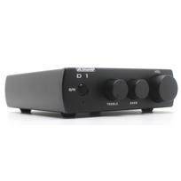 JC-D1 Desktop Headphone Amplifier TPA6120 Chip One-key High-Low Gain Switching Dual Headphone Output Treble Bass Adjustment