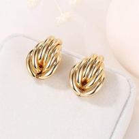 Personalized Niche Spiral Earrings Women European American Cross-border Simple Street Daily Decor Jewelry
