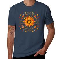 Vintage Folk Art Sun Tshirt Lightweight Sport Basic Tshirt S