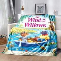 The Wind in the Willows Boat Flannel Throw Blanket Soft Warm Sofa Bed Cover Cartoon Animal Nap Blanket Gift For Kids Book Lovers 80cm x 120cm