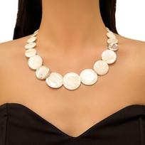 European American Cross-border Shell Clavicle Necklace Women Light Luxury High-end Niche Versatile Neck Chain New Fashion Jewelry Gift