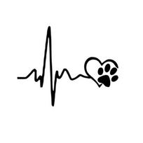 Car Styling Heart Beat Trackpad Decal Life Goes On  Sticker Car Stickers Auto Reflective Sticker Black Feet