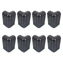 Stage Trunk Corner Guards ABS Plastic 8 Pack, Black Speaker Cabinet Corner Covers 3.11 x 1.57 in for Sound Equipment Repair Projects 1