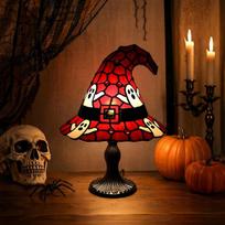Halloween Resin Witch Hat Night Light USB Powered Gothic Lamp Desktop Ornament for Halloween Party Home Festival Decor Gift for Lovers Ghost Hat Light