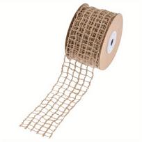 10 Yards Hollow Burlap Ribbon Jute Openwork Weave Tape for DIY Wrapping, Wedding Party Decor, Garden Floral Arrangement, Handmade Craft Cord String A
