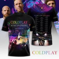 Hot Coldplay Music Of The Spheres Live 2026 Tour 3D T-Shirt L