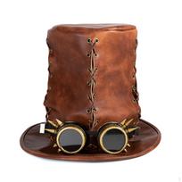 Steampunk Hat Structured Cosplay Brimmed for Cosplayers, Halloween, Costume Parties, Stage