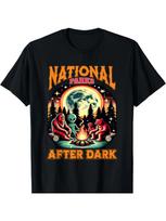 1pc National Parks After Dark Geometric-Pattern T-Shirt, 100% Cotton Crew Neck, S