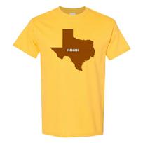 Texas Football State Shape Hometown Pride T Shirt M