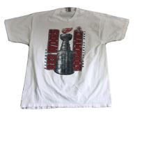 Vintage T Shirt Detroit Redwings 1998 Stanley Cup Championship Size XLarge S