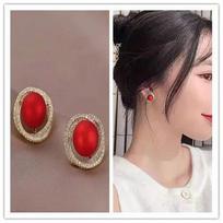 Pink Tulip Imitation Pearl Earrings Rose Flower Two Ways To Wear Ear Studs for Girls Daily Wear Women Ear Piercings Gifts raudono perlo spalvos