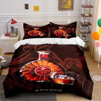 Remy Martin XO Bottle Print Bedding Set Bedding set (1 duvet cover, 2 pillowcases, duvet not included) 135x200cm