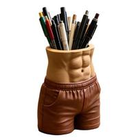 3D Printed Abdominal Muscle Pen Holder Decorative Plastic Desk Organizer Muscle Torso Unique Pencil Cup Stationery Organizer ruda