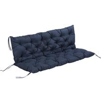 Bench Cushion, Bench Pad with Fastening Straps, for up to 3 People, Foam Filling, Seat Cushion 98 x 150 x 8 cm mėlyna