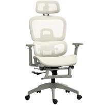 Office Chair, Ergonomic Desk Chair with Mesh Fabric Cover, Adjustable, Rollable, with Armrests, Headrest, Beige 66 x 64 x 122 cm