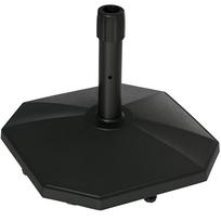 Parasol Base, 18 kg, Cement Fill, Compact Shape, Plastic Housing, Black, 45.5 x 45.5 x 33 cm 45.5 x 45.5 x 33 cm juoda
