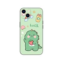 Juodas TPU dėklas Samsung galaxy S22 S20 S21 FE PLUS ultra+S10 E lite galiniam dangteliui Dinosaurų mielas animacinis Samsung S20 FE