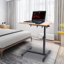 58-90cm Adjustable Height Laptop Desk Rectangle Desktop 4 Universal Wheels (All with Brakes) GERMANY