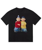 Fashion Trend Short Sleeve Anime Character Printing Pattern T-Shirt Crew Neck Top Casual Loose Streetwear Unisex Sports T Shirts M