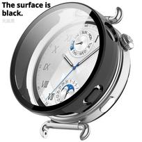 Grūdintas stiklas+PC dėklas Huawei Watch GT6 41mm pilnas uždengimas išmaniojo laikrodžio priedai apsauginiai kieti Huawei GT6 46mm dėklai Huawei Watch GT6 41mm juoda