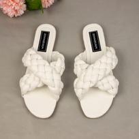 Summer Women Sandals Flat Heels Fashion Cross Woman Beach Shoes Outside Wear Brand Woven Large Size 41 Ladies Sandalias 41