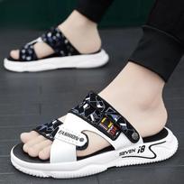 Men's Shoe Slip-resistant Outdoor Male Slipper Summer Slides Trend 2024 Original Designer Luxury Style Rubber Elegant Adult Fun 38