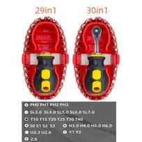 30-in-1 Portable Ratchet Screwdriver Set with High Hardness CRV Bits for Household Repair 29-in-1 (No Ratchet)