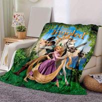 1pc, Disney Tangled Rapunzel & Flynn Rider Throw Blanket Soft Blanket for Couch, Bed, Travel 80cmx120cm