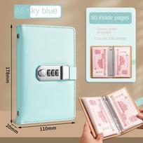 PU Mini Binder Savings Challenge Large Capacity Savings Challenges Book  Couples dangaus mėlyna spalva