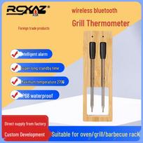 Wireless Bluetooth BBQ Grill & Kitchen Food Thermometer Bamboo Single Probe