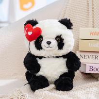 23cm Kawaii Bamboo Panda Plush Doll With Rose Heart Soft Pillow Toy Perfect Girlfriend Birthday Gift 23cm