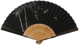 Matsumi Koge Folding Dragonfly 126009 Asahi-o Fan, Design, Black, juoda