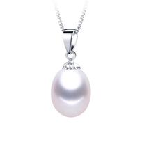AAAA Genuine Freshwater Pearl Pendants 8-9mm 925 Silver Necklace For Women Small Size Natural Pearl Jewelry 6-7mm&45cm