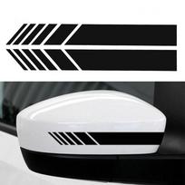2pcs Rear View Mirror Stickers Universal Car Styling PET Sticker Rearview Mirror Decoration Decal Stripe Car Accessories one-size juoda