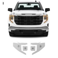 TPU automobilio priekinių žibintų apsauginė plėvelė GMC Sierra 1500 2022-2026 m. PPF Transportinė ir dūminė Anti-Scratch One Size juoda