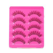 5 Pairs Long Black Makeup Cross Thick False Fake Eyelashes Eye Lashes Extension